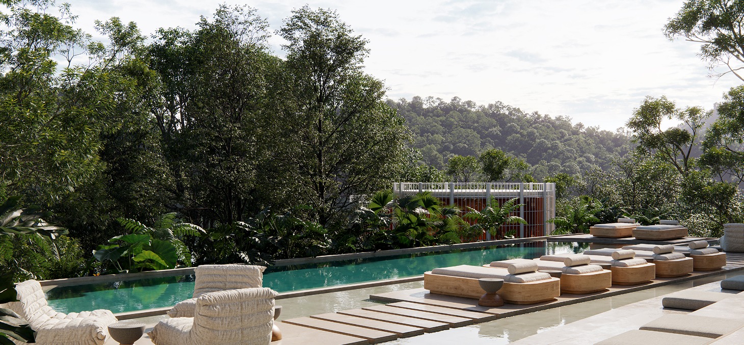 Modular rooms at the Blaze hospitality project